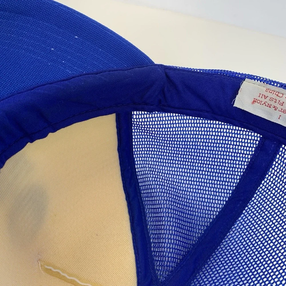 AT&T Hat The Right Choice Blue White Mesh Snapback OSFA Trucker Cap Vintage